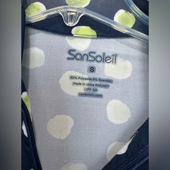 SanSoleil Ladies SolCool Print Long Sleeve Zip Sun Shirt NWT​ - Picture 4 of 5